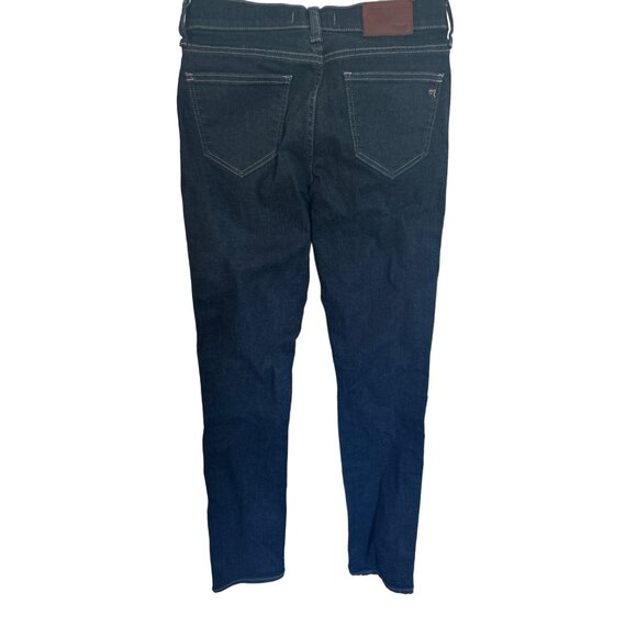 Madewell Alley Straight Dark Stretch Denim Jeans 25 Womens Slimming Pants - Picture 2 of 9